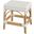 Robias Rattan Rectangular 18 Inch Dining Stool In White