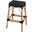 Robias Rectangular Rattan 30 Inch Bar Stool In Black