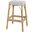 Robias Rectangular Rattan 30 Inch Bar Stool In Gray and White Dot