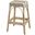 Robias Rectangular Rattan 30 Inch Bar Stool In Tan and White Stripe