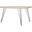 Rocco Light Oak and Black Retro Mid Century Wood Coffee Table
