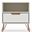 Rockefeller 1.0 Mid-Century - Modern Nightstand With 1-Drawer In Off White And Nature