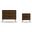 Rockefeller Mic Century - Modern Dresser And Nightstand With Drawers - Set of 2 In Brown