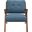 Rocket Lounge Chair In Blue and Pecan