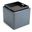 Rockwood Vegan Faux Leather Cube Storage Ottoman with Tray In Denim Blue