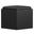 Rockwood Vegan Faux Leather Cube Storage Ottoman with Tray In Distressed Black