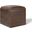 Rockwood Vegan Faux Leather Cube Storage Ottoman with Tray In Distressed Brown