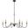 Rohan 42 Inch Chandelier In Matte Black And Brass