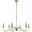 Rohan 6 Lights Brass Chandelier