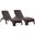 Roma Set of 2 Chaise Lounger In Brown