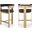 Romeo Boucle Fabric Counter Stool Set of 2 In Brown