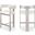 Romeo Vegan Leather Counter Stool Set of 2 In Cream/Brushed Chrome