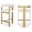 Romeo Vegan Leather Counter Stool Set of 2 In Cream/Brushed Gold