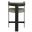 Romeo Vegan Leather Counter Stool Set of 2 In Olive Green and Black