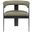 Romeo Vegan Leather Dining Chair Set of 2 In Olive Green and Black