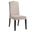 Romero Parson Chair In Espresso and Linen Upholstery