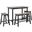 Ronin Dark Espresso/Black 4 Piece Pub Table Set