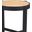 Ronit Solid Wood with Natural Woven Cane Side Table In Black