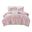 Rosalie Metallic Printed Plush 4 Piece Full/Queen Comforter Set with Throw Pillow In Pink Multi and Gold