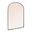 Rosalind Arched Metal Framed Floor Mirror In Black