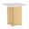 Rosauria Marble Square End Table in White and Gold
