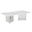 Rosauria Rectangular Coffee Table in White and Silver