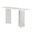 Rosauria Rectangular Console Table in White and Silver