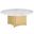 Rosauria Round Marble Coffee Table in White and Gold