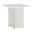 Rosauria Square End Table in White and Silver
