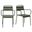 Rosco Stackable Outdoor Armchair Set of 2 In Dark Green