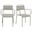 Rosco Stackable Outdoor Armchair Set of 2 In Oyster Gray