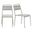 Rosco Stackable Outdoor Side Chair Set of 2 In Oyster Gray