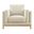 Roscoe Fabric Armchair In Ivory