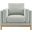 Roscoe Fabric Armchair In Mist