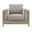 Roscoe Fabric Armchair In Pewter