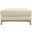 Roscoe Fabric Ottoman In Ivory