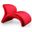 Rosebud Accent Chair in Red