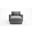 Rosedale Chair with Reversible Ottoman In Grey Velvet