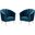 Rosemont Accent Chair in Blue and Gold (Set of 2)