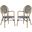 Rosen Navy and White French Bistro Stacking Arm Chair Set of 2