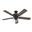 Rosner 52 Inch Ceiling Fan with LED Light Kit and Pull Chain In Matte Black and Greyed Walnut