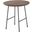 Rossmore Black Base Side Table With Walnut Top