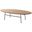 Rossmore Oval Coffee Table In Natural Wood In Natural Wood/Black