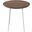 Rossmore White Base Side Table With Walnut Top