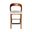 Rotondo Counter Stool In Walnut and Cream