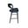 Rotondo Counter Stool with PU Seat In Black