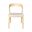 Rotondo Dining Chair Set of 2 In Natural and Cream