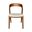 Rotondo Dining Chair Set of 2 In Walnut and Cream