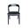 Rotondo Dining Chair with PU Seat Set of 2 In Black
