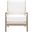 Stitch and Hand Rouleau Club Chair In Peyton Pearl and Natural Gray